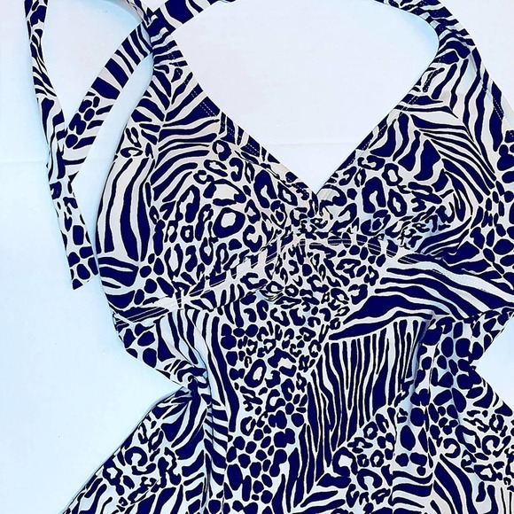 MERONA Animal Print Halter Swim Top - Picture 2 of 8